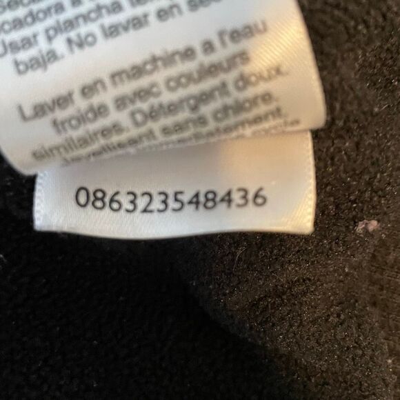 Danskin Fleece Lined Zip-Up Hoodie Sweatshirt Black Knit M - Picture 7 of 8